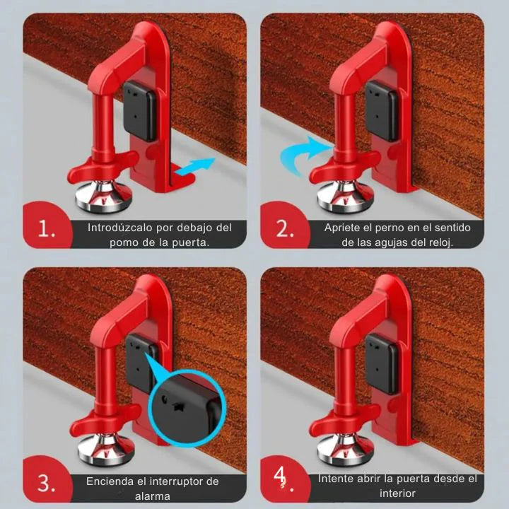 SafeStop ® - Tope de puerta con alarma portátil