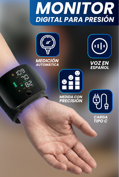 Monitor Presión Arterial en Muñeca