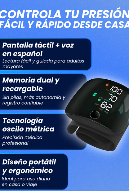 Monitor Presión Arterial en Muñeca